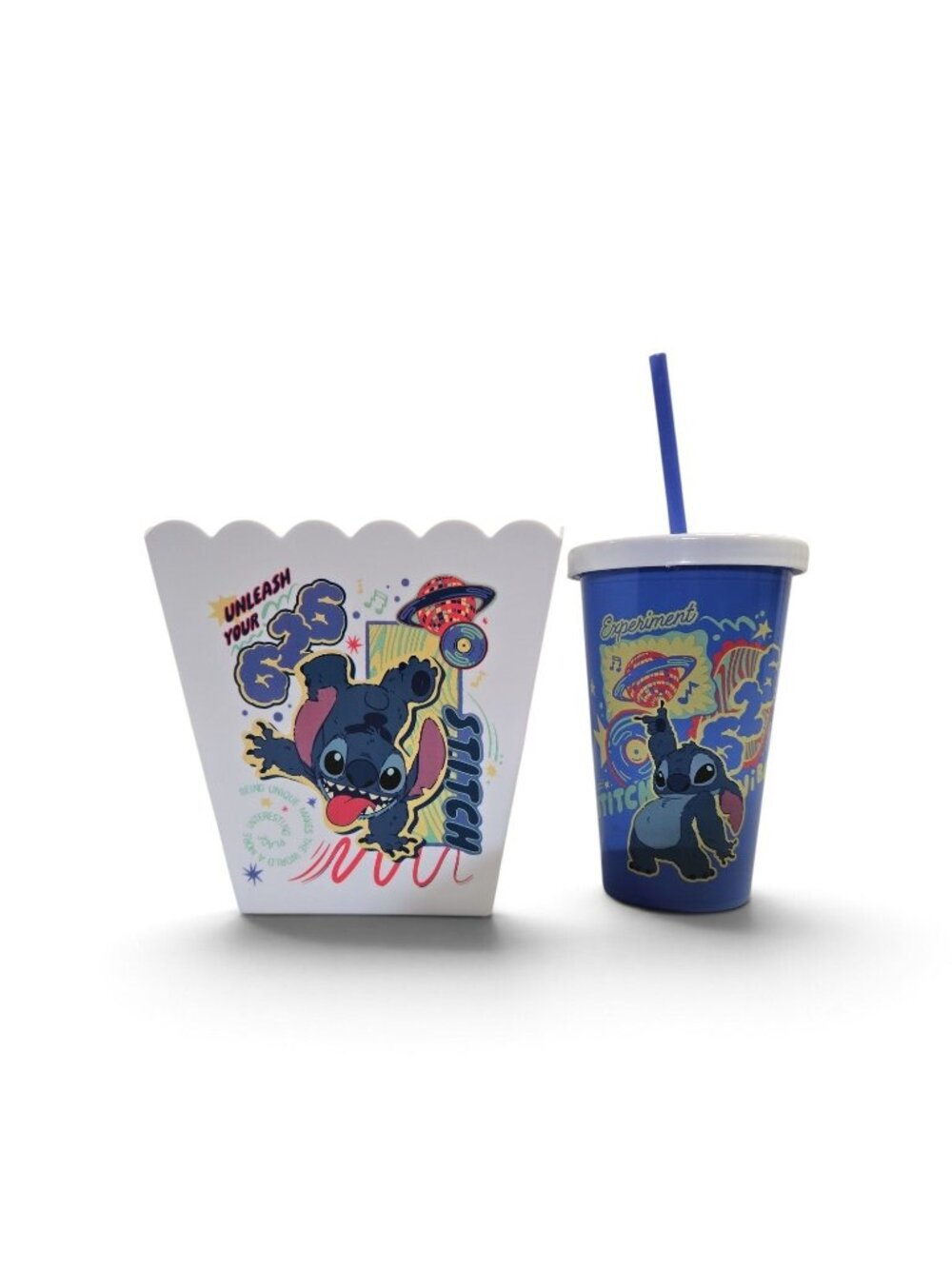 Disney's Lilo & Stitch Collectible Plastic Movie Popcorn Container With Tumbler